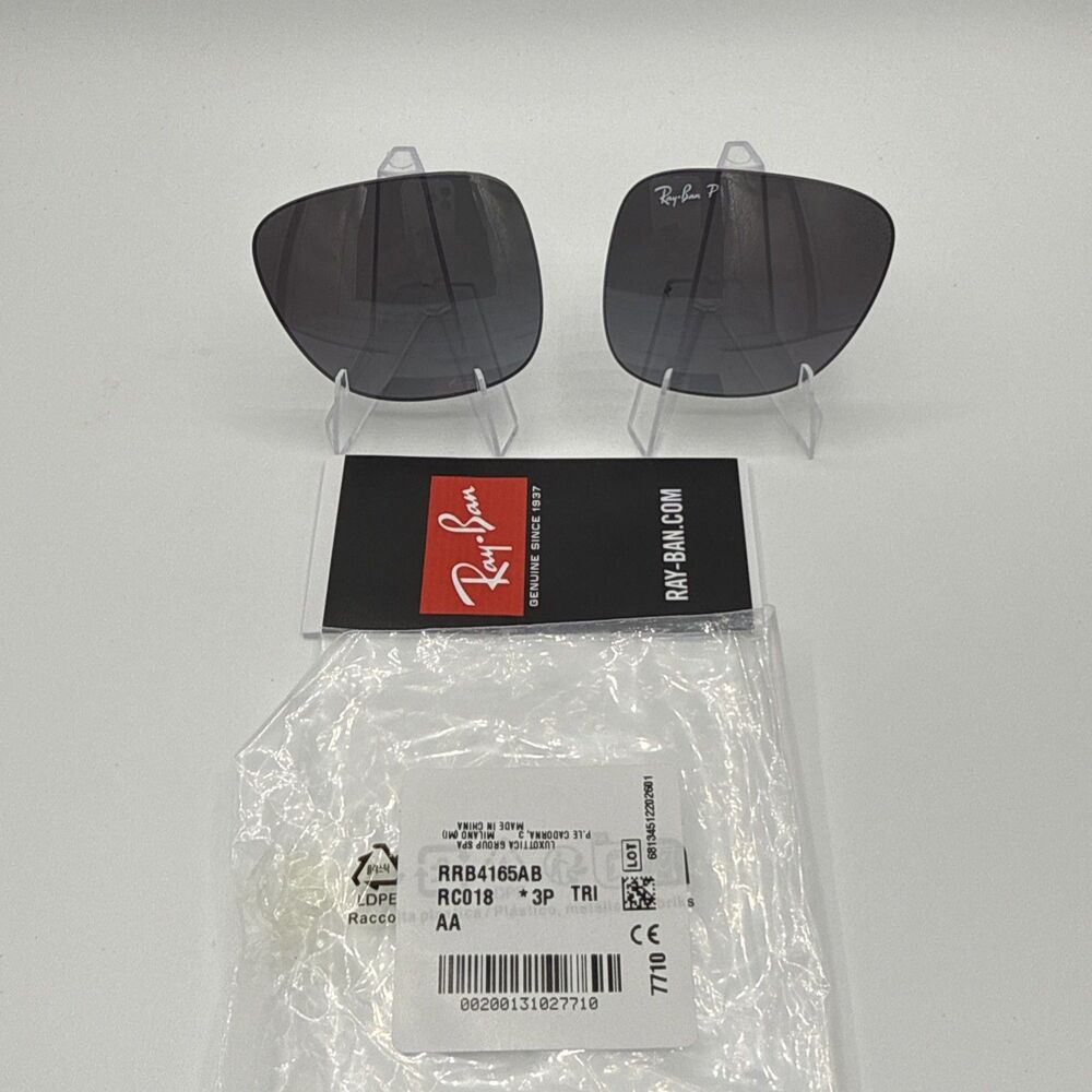 Ray-Ban Sunglasses Lenses Mens OS Gray RRB4165AB Polarized UV400 RC018